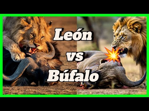 Impresionante Cacería: León Atrapa y Derrota a Búfalo en la Sabana Africana 🦁 #lion #animals #vs