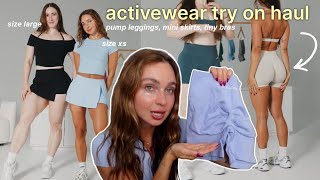 size XS & LARGE alphalete activewear try-on haul | MINI SKIRTS? BEST. LEGGINGS. EVER.