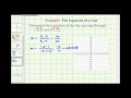 Understanding the Equation of a Line