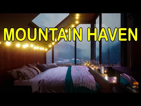 🎧 SLEEP At Tiny Mountain Haven | Mountain Rain & Thunderstorm Sleep Sounds