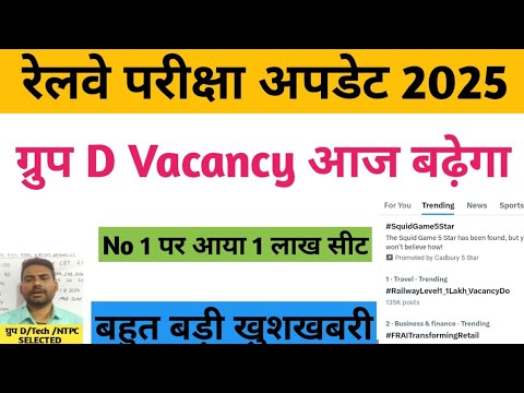 रेलवे ग्रुप डी की वैकेंसी बढ़ेगी/ railway group d vacancy 2024 /railway group d vacancy /rrc groupd