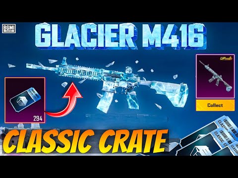 Glacier M416 in Classic Crate Bgmi | A12 Royal Pass RP 1 to 100 Rewards