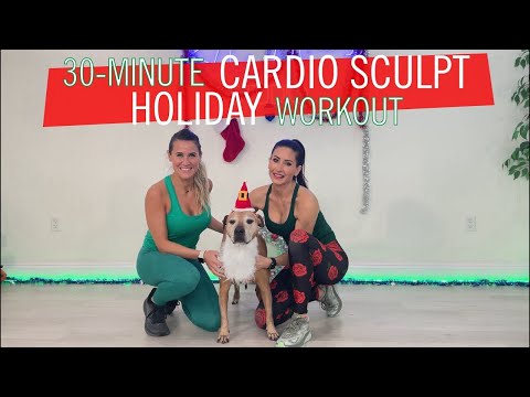 30-MINUTE HOLIDAY CARDIO SCULPTING TO THE MUSIC / LIGHT WEIGHTS / LOW IMPACT / FUN CHRISTMAS WORKOUT