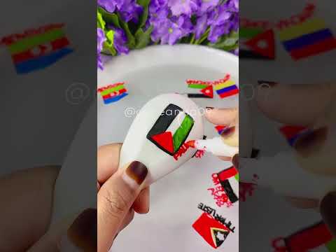 Tutorial Cara Menggambar " BENDERA PALESTINE " #shorts #youtubeshorts #kontenviral #ceceanna09 #art