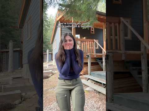 Enclosing my cabin porch. The walls are framed