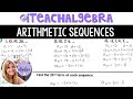 Exploring Arithmetic Sequences in Algebra