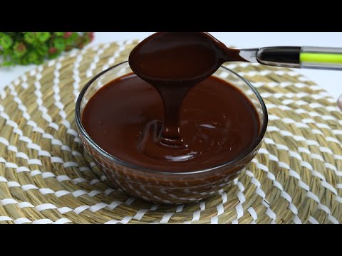 صوص الشوكولاتة الاقتصادي في 3 دقائق وبدون خلاط بمكونات بسيطة لتزيين كافة الحلويات والكيك