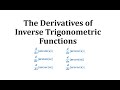 Derivatives of Inverse Trigonometric Functions