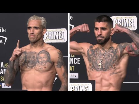 UFC 137 Official Weigh-Ins: Ilia Topuria vs Charles Oliveira
