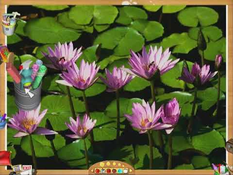 Crayola: Make a Masterpiece - Using All Magic Effects on Windows XP's Water Lilies Image