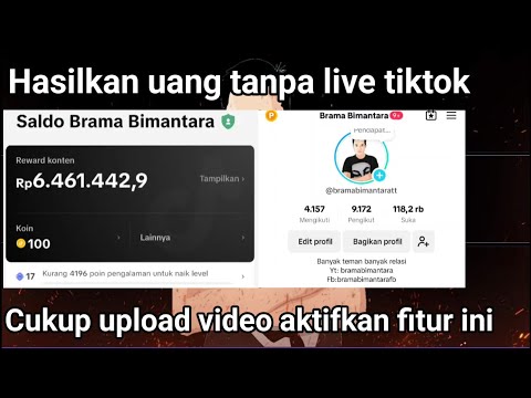 Cara menghasilkan uang di tiktok tanpa harus live