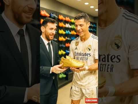 Messi help Ronaldo to buy a new shoes for his son, Messi remember his old times🙏 #ronaldo #messi