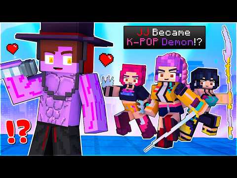 MAIZEN : JJ Became IDOL KPop Demon Hunters Challenge!? - Minecraft Animation JJ & Mikey