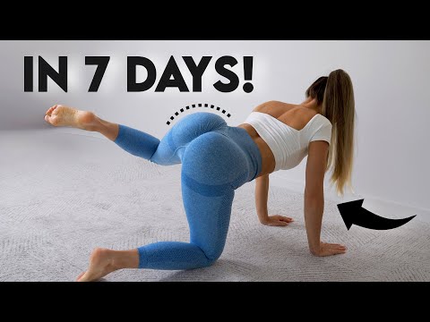 7 Min | 7 Days | 7 Exercises to GROW YOUR BOOTY! Glute Max & Med Challenge, No Equipment, At Home