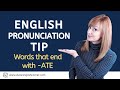 Pronunciation of 'ate' Suffix