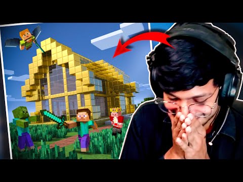 I Made My First Golden House In Minecraft ?😲 Minecraft Survivial Series Episode #2