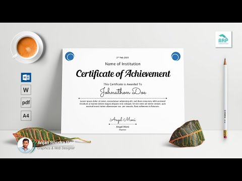 How to Create a Certificate template in Microsoft Word...