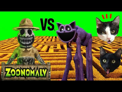 GATO ESCAPA DEL LABERINTO DE LOS ANIMALES DEL ZOO DE ZOONOMALY VS CATNAP Y SMILING CRITTERS / DIY