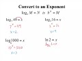 Logarithmic and Exponential Concepts