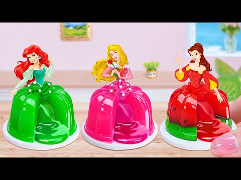 Princess Cake Jelly💕Wonderful Miniature Disney Princess Cake Decorating Recipe💕Best of Mini Cakes