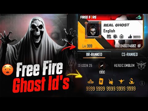 Don’t open this Ghost Ids 😱 - Searching Horror and Haunted ids in Free Fire - Garena Free fire