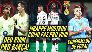 E AGORA VINI? - MBAPPE CHOCOU GERAL no REAL! - CONFIRMOU RODRI FORA! - PROBLEMAS no BARÇA!