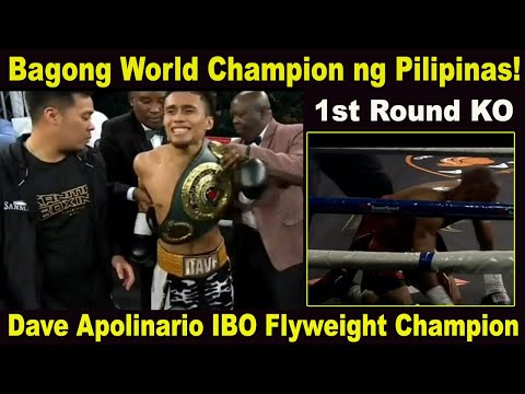 New IBO Flyweight Champion! Dave Apolinario PANALO via 1st Round Knockout vs Gideon Buthelezi Africa