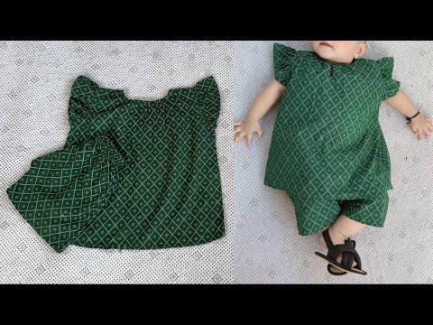 How to make Jhabla dress for baby girl ll 4-5 months baby dress Tutorial ll By Fashion Designer