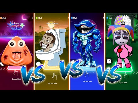 Pou Bous Revenge vs Skibidi Toilet vs El Gran Majá vs Zoonomaly | Tiles Hop  #tileshop