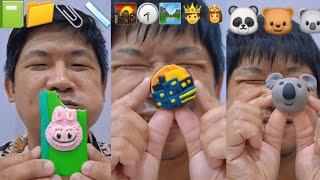 #กินตามอิโมจิ Ep.43 😄😁😁😉🙃 รวม#ของกินเซเว่น ขนมแปลกๆ #emojichallenge Hungry Hangry