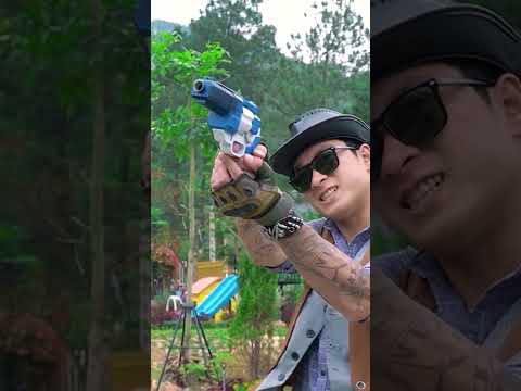 Gugu Nerf War : Warrior CID Dragon Use Nerf Guns Fight Crime Group Who Will Be the Last One Standing