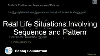 Real Life Situations Involving Sequence and Pattern