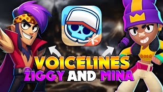 Every Ziggy & Mina Voiceline + Pin Animation (NEW Brawlers!)
