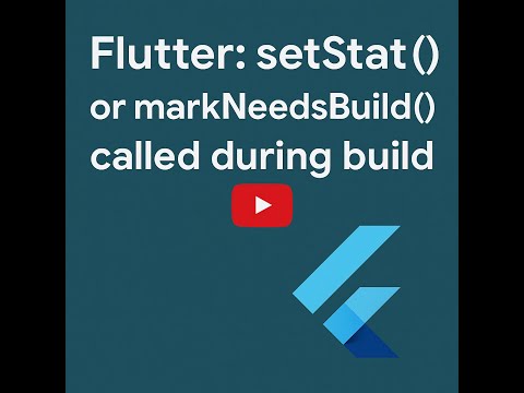 Understanding markNeedsRebuild and Solving the problem
