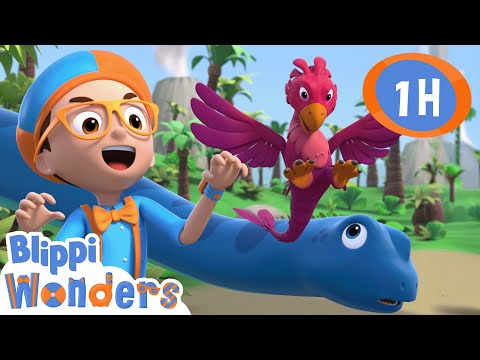 Smallest Dino | Blippi Wonders | Cars, Trucks & Vehicles Cartoon | Moonbug Kids