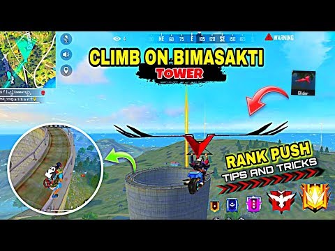 How To Climb On Bimasakti Tower In Rank Mode With Glider || Free Fire Rank Push Tips And Tricks
