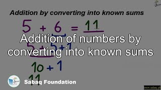 Addition of numbers by converting into known sums