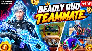 🔥 DEADLY DUO TEAMMATE 😈 | CAN WE DOMINATE THIS LOBBY? 💀 | BGMI LIVE 🔴 | PREETxYT