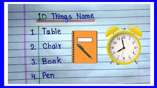 Things Name in English | 10 Things Name in English | Name of Things in English