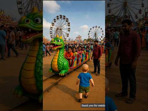 The poor rio couldn't ride the dragon train, but he didn't give up #shoerts #baby #animahal
