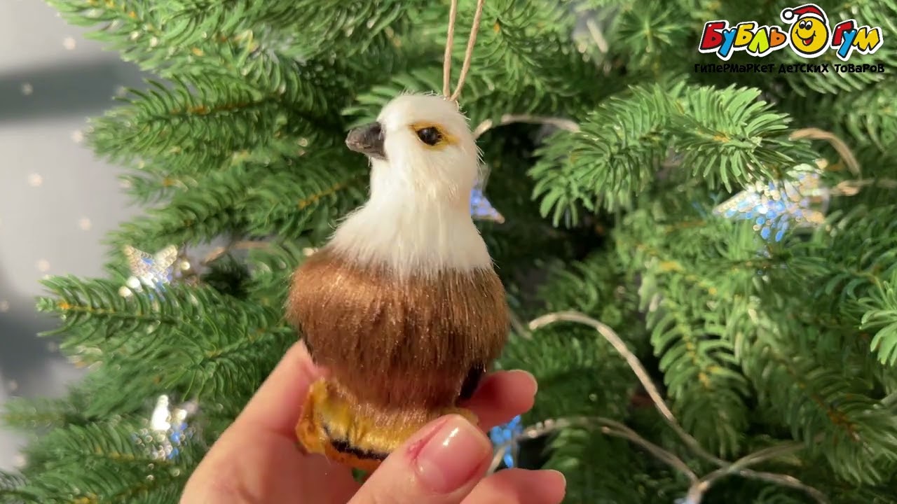Елочная фигурка Орел декоративная 9см - видео