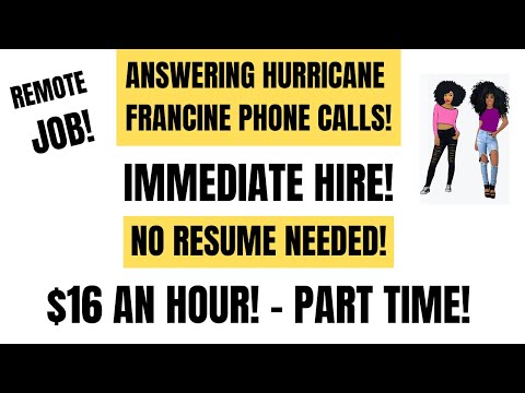 Processing Disaster Relief Calls! Remote Job Up To $12 - $16 An Hour No Resume Part Time + Giveaways