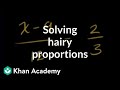 Proportion Solving Techniques