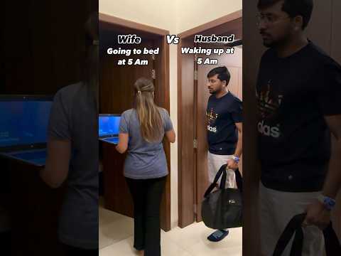 When opposites attract🙊#couple #husbandwife #viral #trendingonshorts  #love #thetarotales #funny