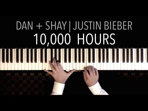 Dan + Shay, Justin Bieber - 10,000 Hours | PIANO COVER (with Lyrics)