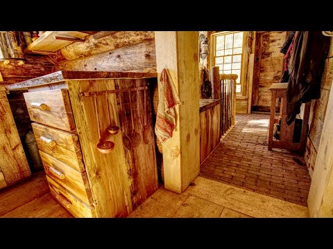 Building Stairs into the Root Cellar in my Off Grid Log Cabin