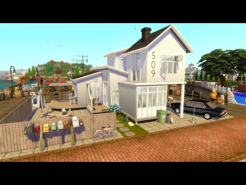 HOUSE BY THE BAY  | The Sims 4 CC Speed Build