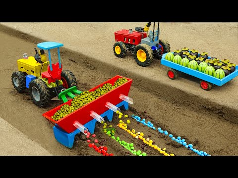 Diy tractor mini Automatic Rainbow Seeding Machine | rescue diy tractor stuck in Deep Hold | HP Mini