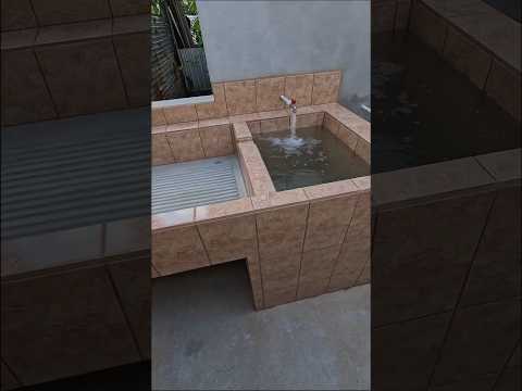 lavadero con azulejo terminado