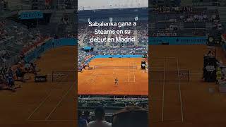 Sabalenka gana a Stearns en su debut en Madrid